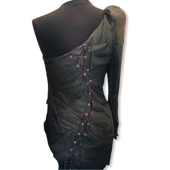 Gray Camilla and Marc Edgy Asymmetrical Dress - Picture 6 of 6